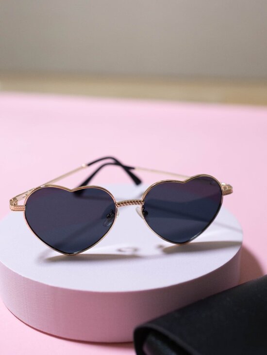 Gold Heart Sunglasses